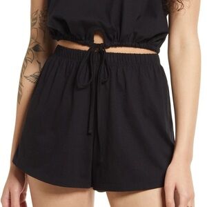 NEW Nordstrom Black Pajama Shorts High Rise Size Small 2022 BP Loungeweae Bottom